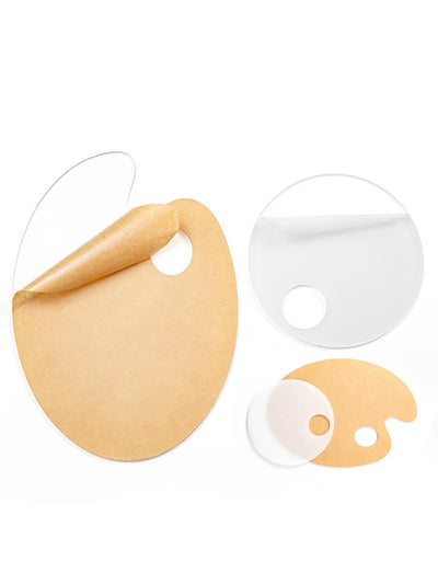 Liquid Foundation Palette Transparent Acrylic Palette Mixing Stick Makeup Painting Nail Polish Mixing Tool Palette Coloring Tool