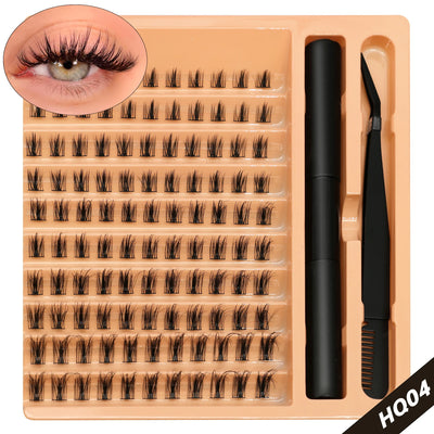 Lash Clusters Set DIY Eyelash Extension Kit Individual False Eyelashes Lash Clusters Bond and Seal and Lash Applicato Makeup