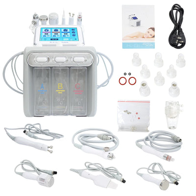 6 in1 Hydro Water Oxygen Jet Peel Machine Oxy Spray Facial Machine Cleaning RF Lifting Dermabrasion Skin Care Beauty Device Spa