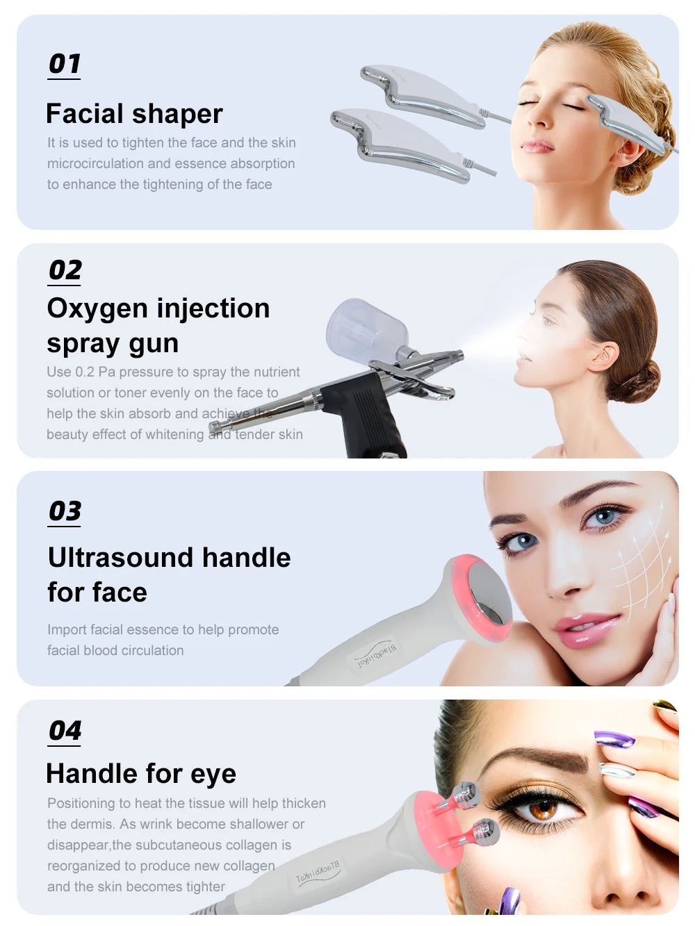 AOKO New 12 IN1 Hydro Dermabrasion Aqua Peeling Ultrasound Facial Care Oxygen Injection Skin Rejuvenation Whiting Beauty Machine