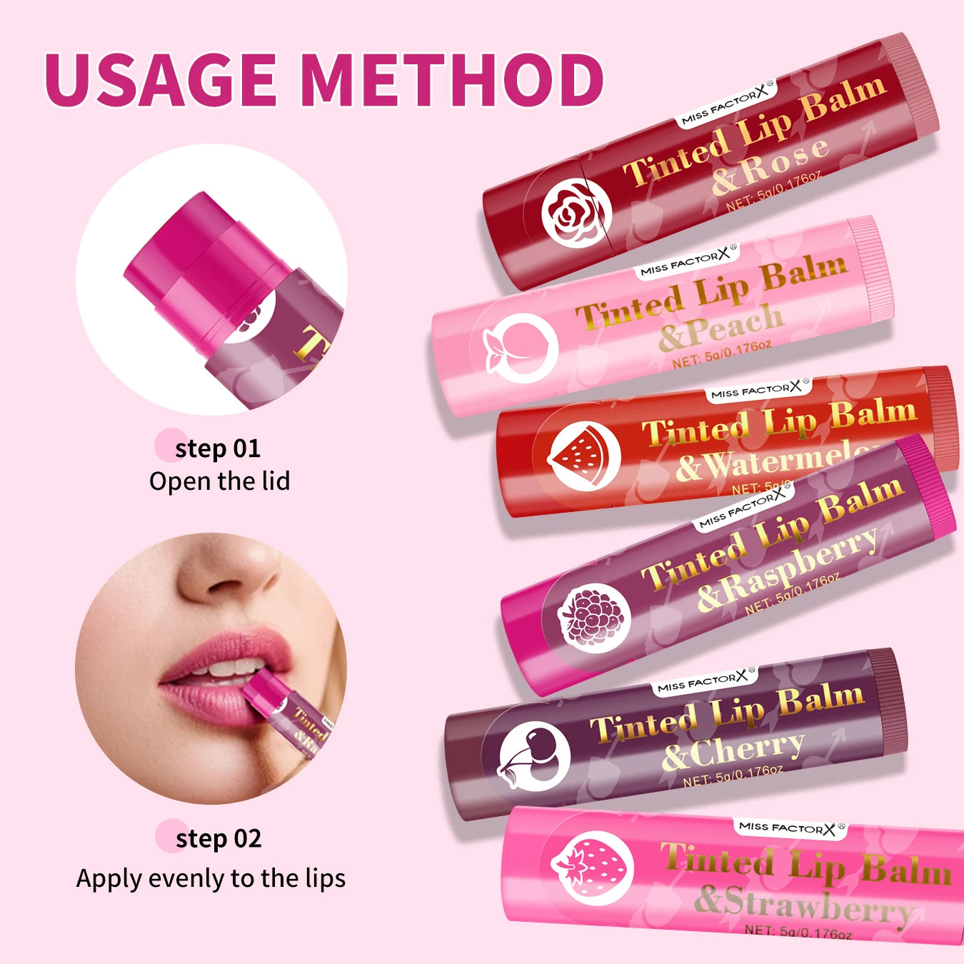 6 pieces/box, 6 flavors, nourishing and moisturizing dry lips, lipstick, lipstick gift set, the best choice for women's gifts
