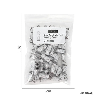 3.1mm Mini Nail Sanding Bands Mandrel For Manicure Sandpaper Ring Holder Stainless Steel Nail Drill Accessories Nail Art Tools