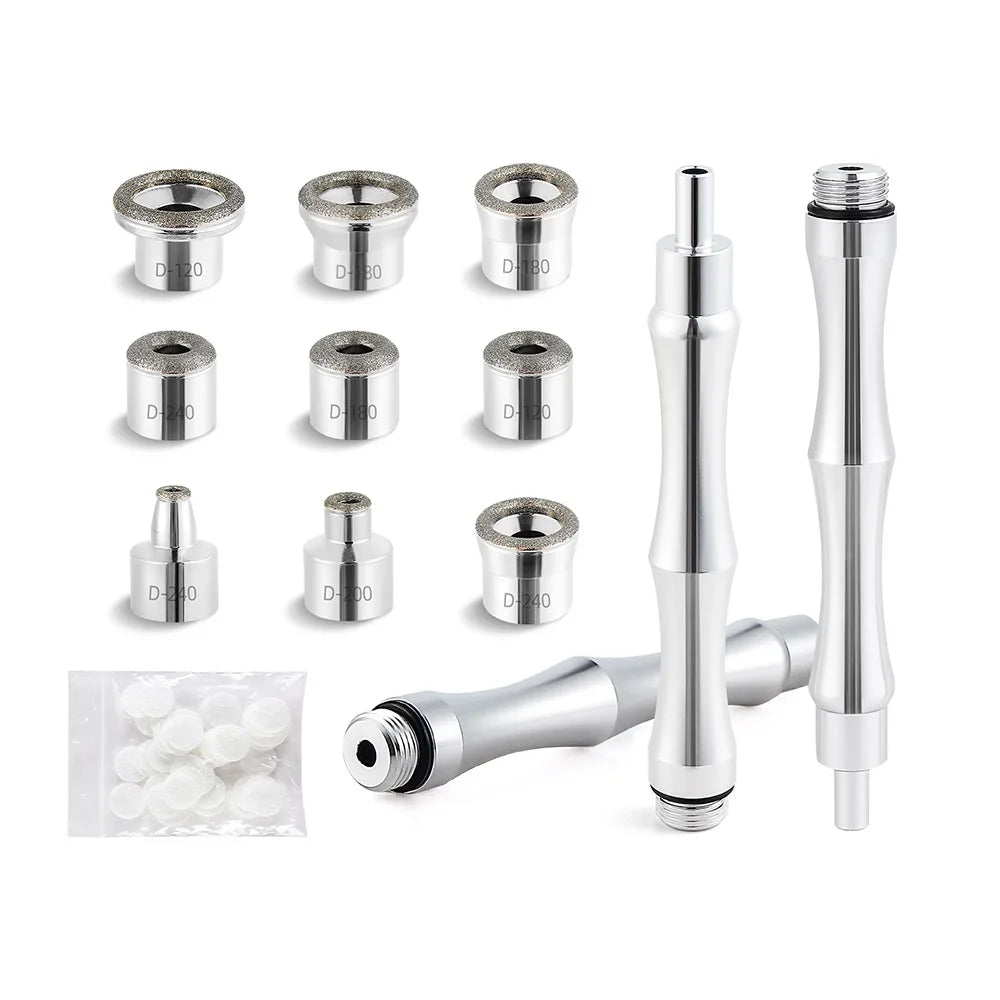 9 Tips 3 Wands Diamond Dermabrasion Accessory Tips For Facial Skin Peeling Blackhead Remover Face Care Beauty