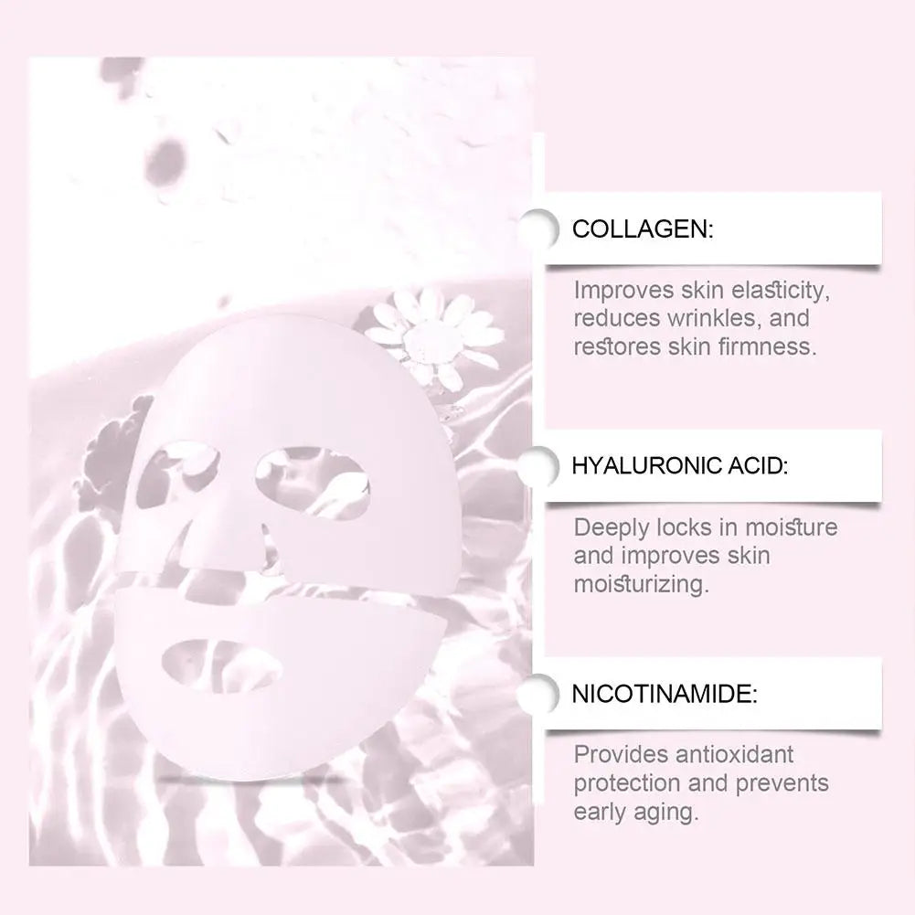 4PCS Pink Bio Collagen Gel Salmon Pdrn Face Mask Deep Hydrating Overnight Moisturizing Hydrogel Jelly Face Sheeets Balance Skin