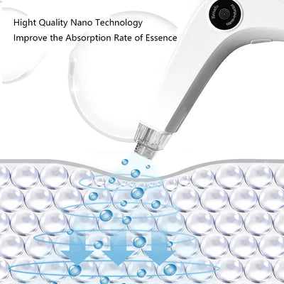 Nano Microneedling Pen Facial Skin Care Product Absorbs Device LED Light Photon Vibration Face Massager Mesogun Serum Applicator