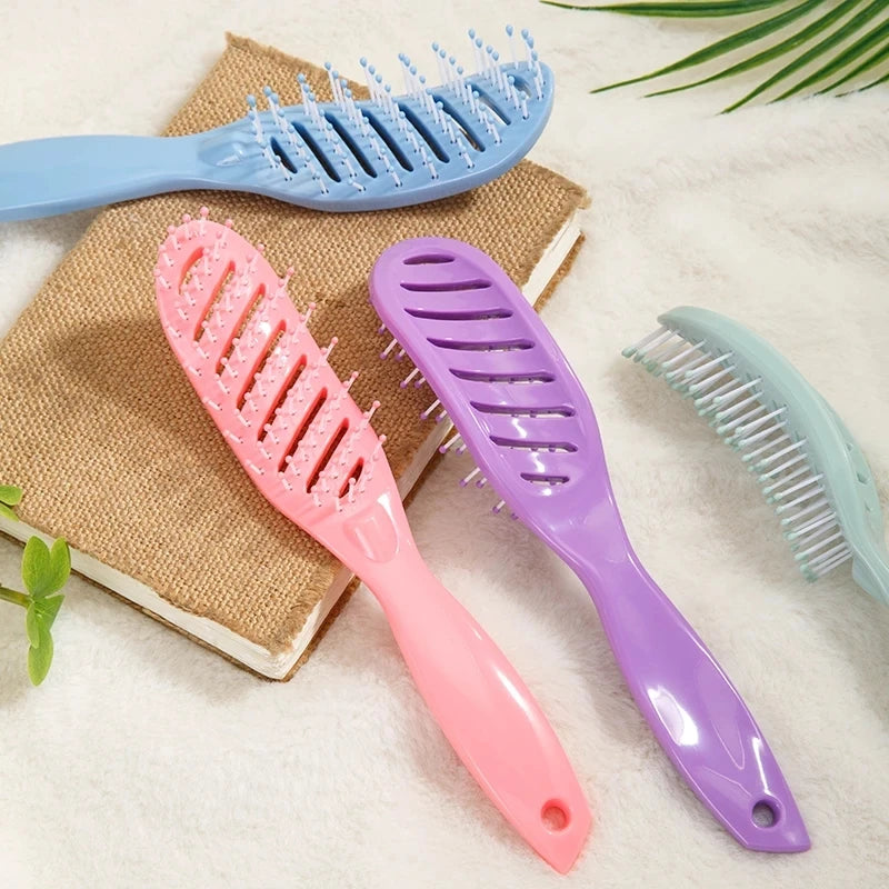 1PCS Small Detangling Wide Teeth Comb Hollow Out Comb for Hair Scalp Massage Anti-static Hairbrush Wet Brush for Salon Hairdress