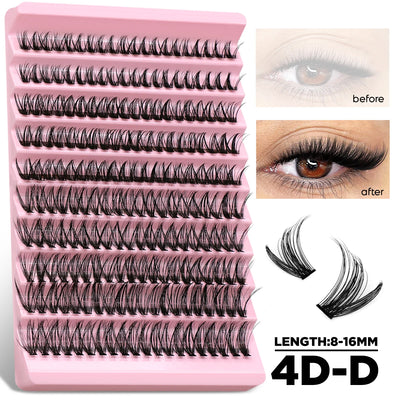 Lash Clusters Set DIY Eyelash Extension Kit Individual False Eyelashes Lash Clusters Bond and Seal and Lash Applicato Makeup