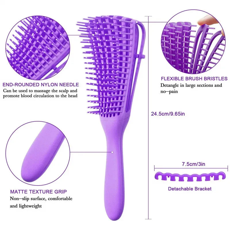 1pcs Octopus Hair Brush Detangling 8-claw Comb Scalp Massage Comb Anti-static Hollow Tangled Hairbrush Hair Styling Tools