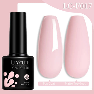 Lilycute Auroras Effect Gel Nail Polish Top Coat Summer Purple Spar Glitter Laser Semi Permanent Soak Off Nail Art Gel Varnish