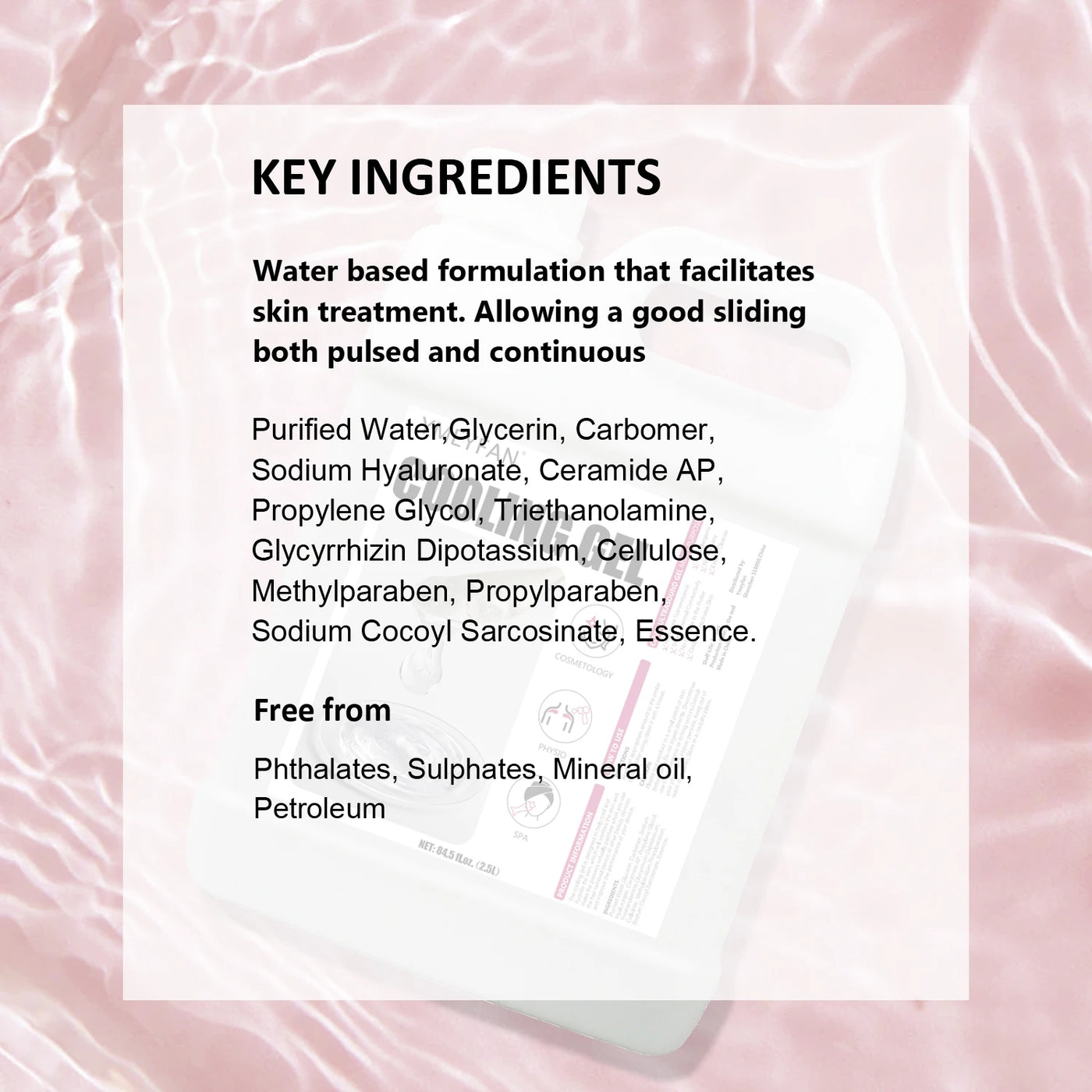 2.5L Gel Conductor Radiofrecuencia y Cavitacion Clear Contact Gel for Ultrasound Beauty Face and Body Skin Care