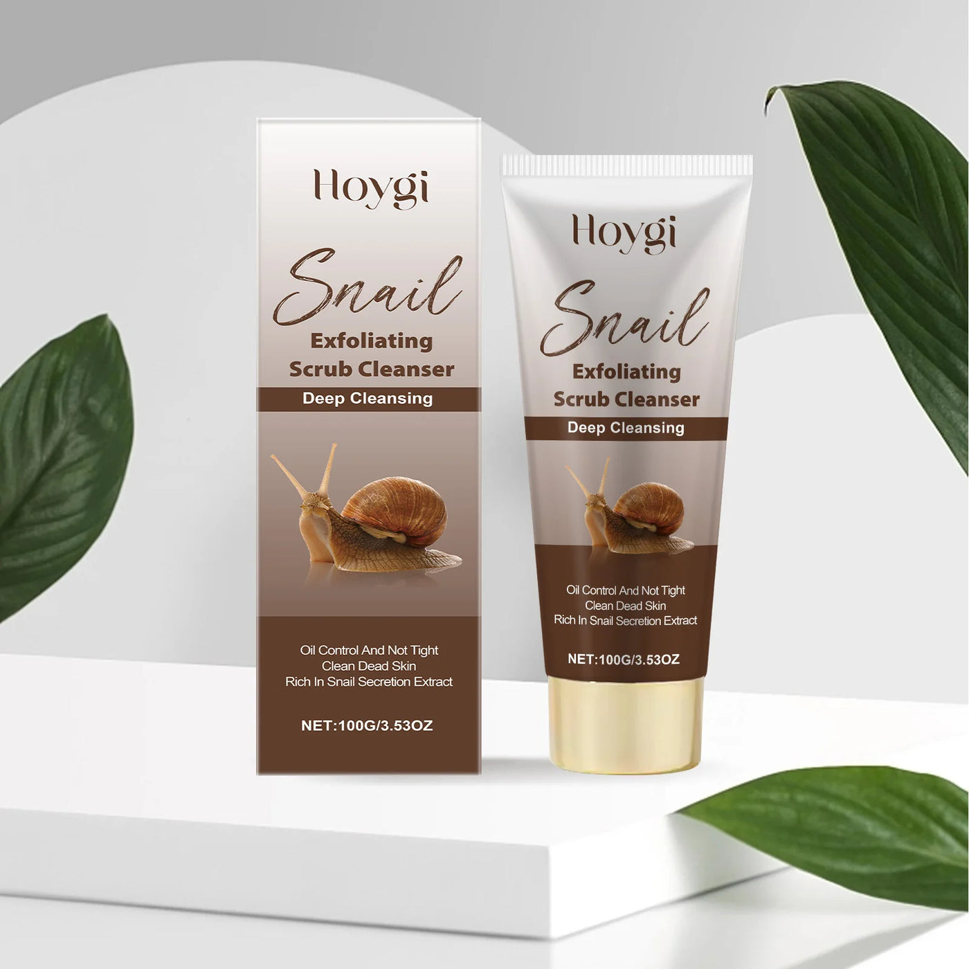 Snail Exfoliating Scrub Cleanser Contains Snail Mucin Gentle Cleansing Skin Brighten Effectively Remove Makeup Nourish Face Wash
