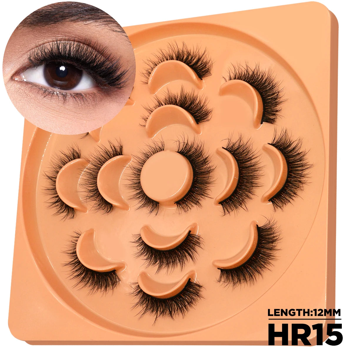 GROINNEYA 3D Fluffy False Eyelashes Look Soft Cat Eye Eyelashes Cosmetics Thick Curled Mink Eyelashes lashes Extension  Makeup