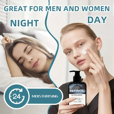 Advanced Retinol Facial Cream: Contains Collagen’S Day/Night Moisturizing Cream Hydrating, Firming. Light, Non-Greasy. For Face and Neck. Suitable for Both Men and Women Ideal Holiday Gifts