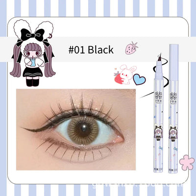 Slanting Ultra-thin Lower Eyelash Eyeliner Pen Liquid Waterproof Tea Grey Smooth Lying Silkworm Eyes Liner Pencil Makeup Tool