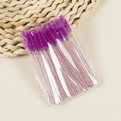 50Pcs Disposable Eyelash Wands Brush Comb Eye Lashes Extension Accessories Mascara Wand Makeup Professional Beauty Tool