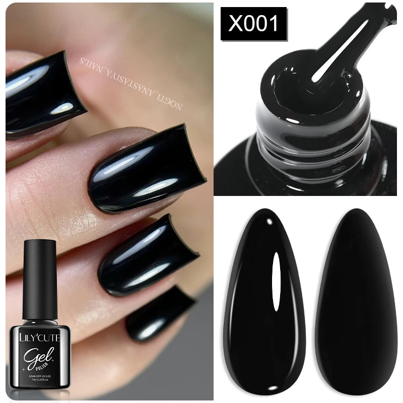 LILYCUTE 7ml Fluorescent Crackle Gel Nail Polish Summer Neon Red Green Vernis Semi Permanent UV Gel Nail Art Manicure For Nails