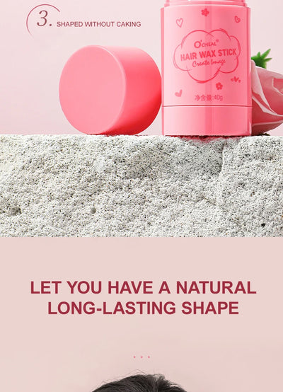 O’CHEAL 40g Hair Wax Stick Hair Artifact Finishing Broken Hair Cream Hair Spray Fix Wax Anti-frizz Body Cream Stick Wax Stick