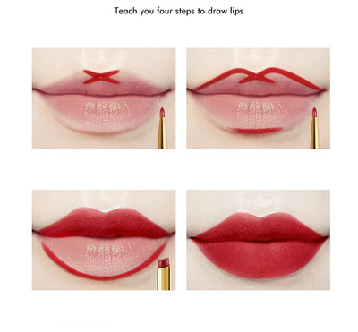 Double Ended Matte Lipstick Women Lip Liner 2 In 1 Makeup Matte Lipstick Durable Waterproof Nude Red Lipstick Lips Cosmetics