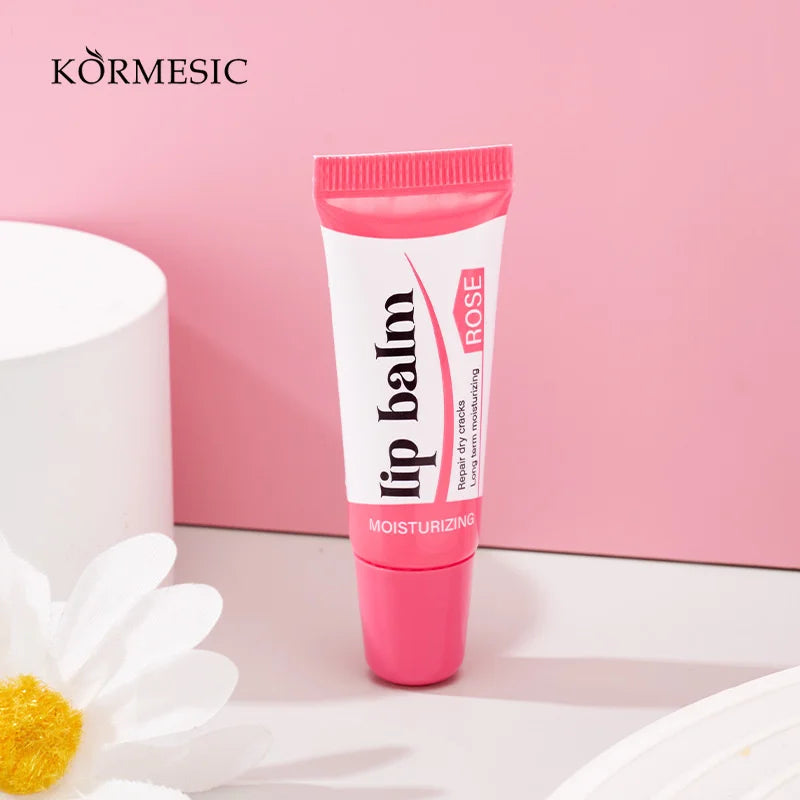 Rose Lip Balm Soft Lasting Nourishment and Moisture for Men and Women Fade Fine Lines Daily Care Lip Balm Clear Beautiful Skin