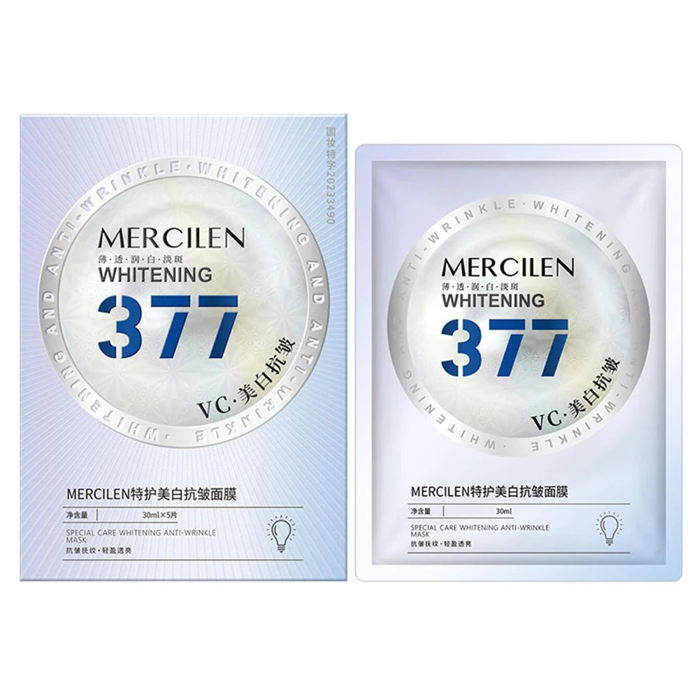 Oil Control Whitening Anti Wrinkle Facial Mask 377 Vitamin C Brighten Skin Tone Moisturizing Face Mask Korean skincare products