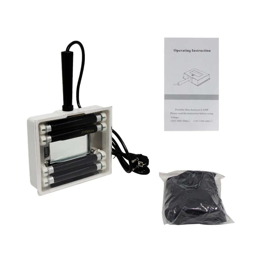 AOKO Wood UV Lamp Skin Appraisal Analyzer Facial Skin Vitiligo Testing Examination Magnifying Machine Greyness Skin Tinea