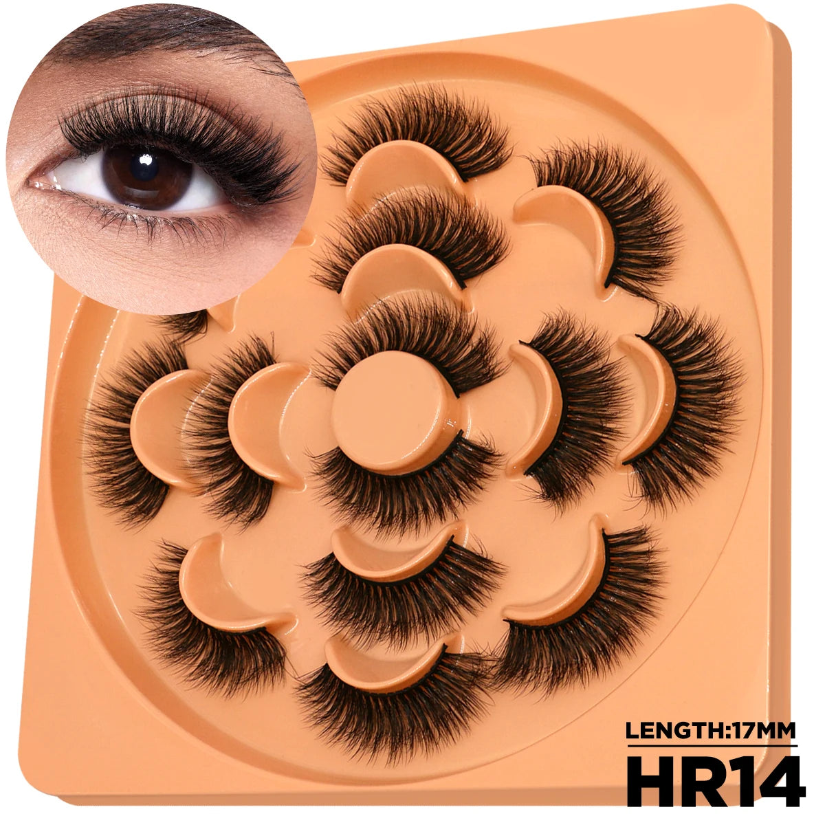 GROINNEYA 3D Fluffy False Eyelashes Look Soft Cat Eye Eyelashes Cosmetics Thick Curled Mink Eyelashes lashes Extension  Makeup