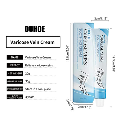 Relieve Vasculitis Cream Phlebitis Worm Spider Legs Vessel Pain Treatment Soothing Reduce Swelling Varicose Vein Relief Ointment