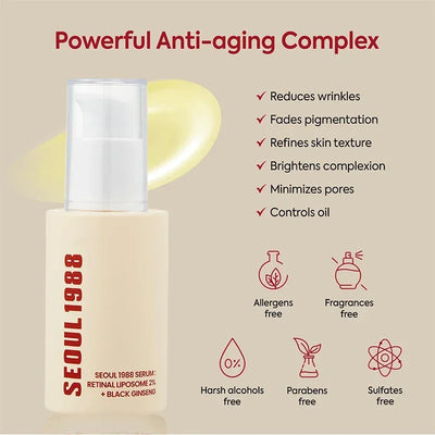 Seoul 1988 Eye Cream Niacinamide Retinoic Acid Ginseng Essence Firm Cream Lighten Fine Lines Deep Moisturizing Care Essence Set