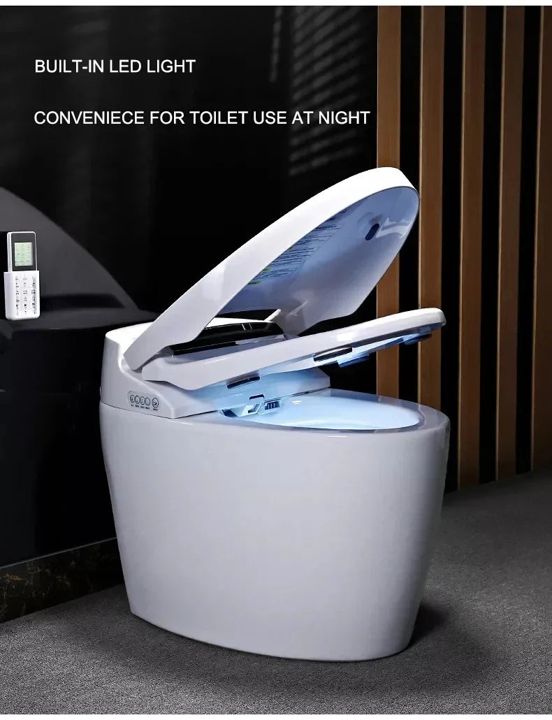 2025 Smart Toilet Luxury Automatic Flush Intelligent No water pressure limit Bowls Rimless Water Closet Wc Toilet Remote Control