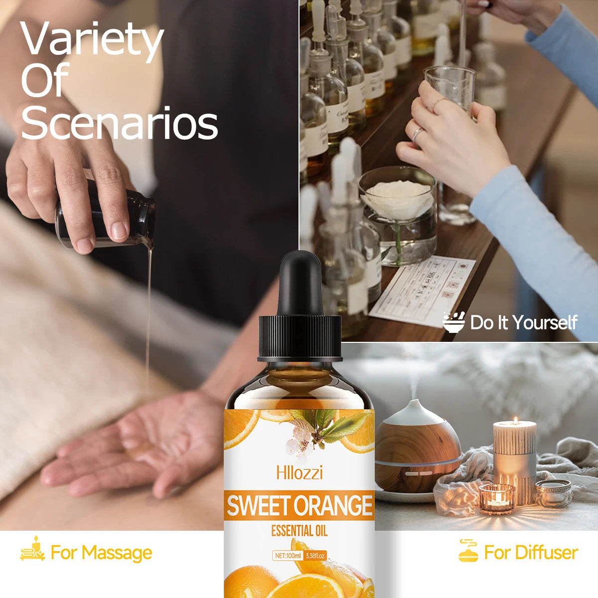 Sweet orange essential oil is used to make aromatherapy, car-mounted, long-lasting fragrance, humidifier，Multifunctional essenti