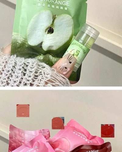 Peach Lychee Fruity Lip Balm Moisturizing Anti-Dry Anti Crack Clear Crystal Lip Balm Lip Care Mini Cute Jelly Lipstick Skin Care