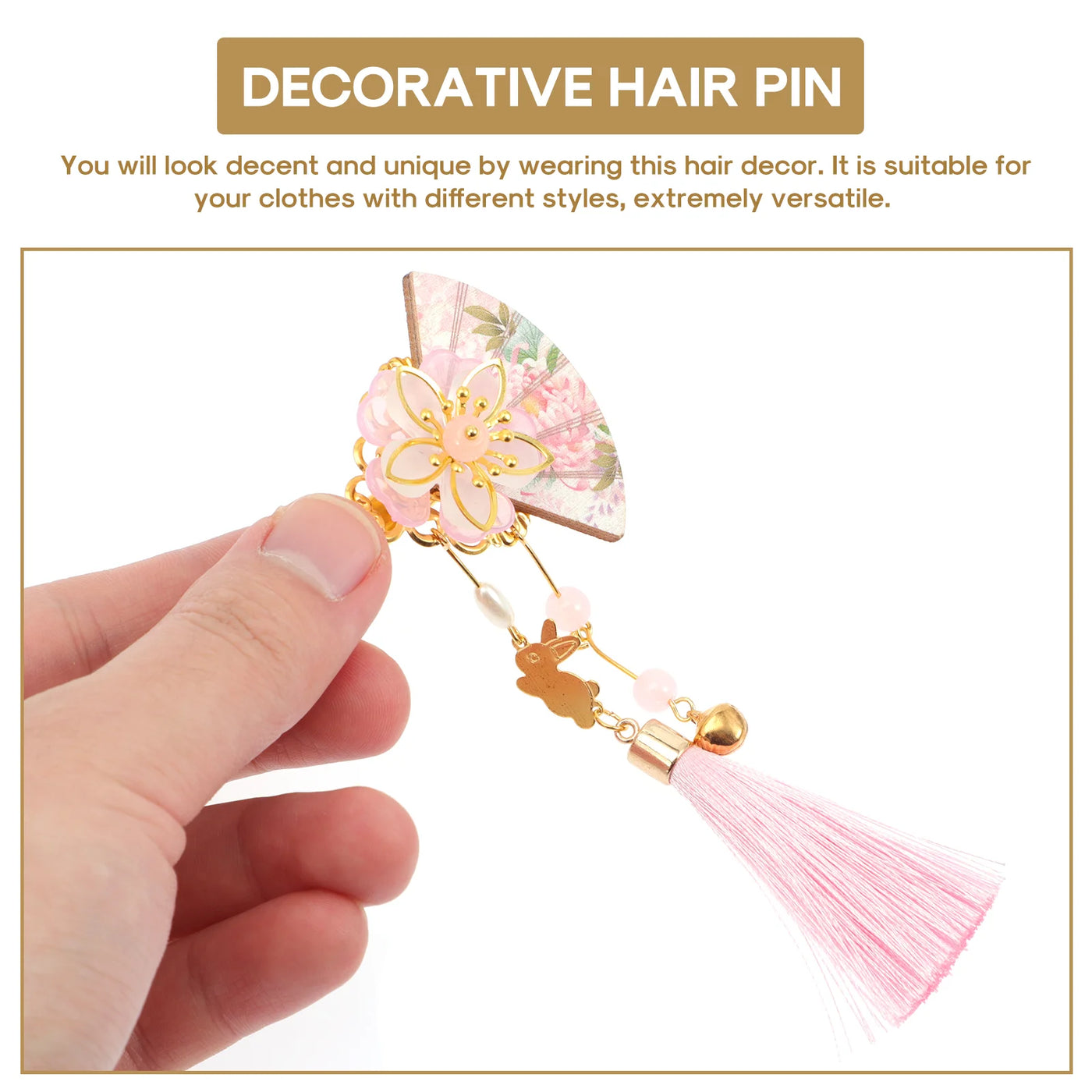 2 Pcs Japanese Flower Hair Clip Women Accessories Tassel Hair Pin Decorative Braiders Hairpiece Hairstyle Headwear