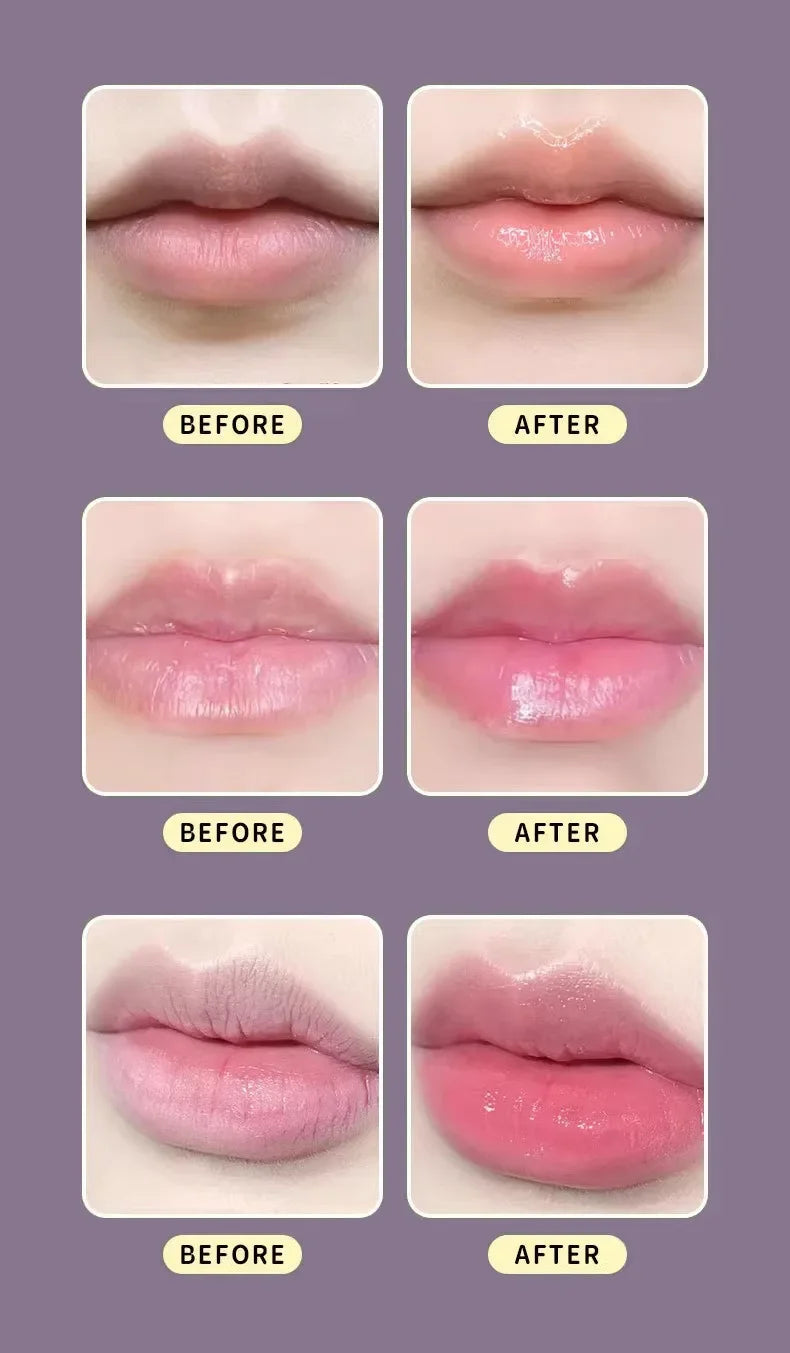 Jelly Fruit Lip Balm Plant Extract Moisturizing & Nourishing Lip Pomade Lasting Hydrating Lip Gloss Care Juicy Peach Lipsticks