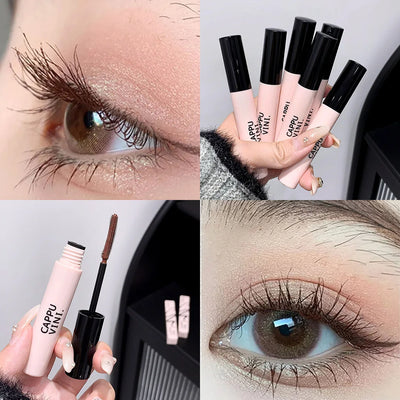 Waterproof Thick Lengthening Mascara 3D Fiber Lashes Black Brown Eyelash Extension Big Brush No Smudging Lasting Eye Cosmetics