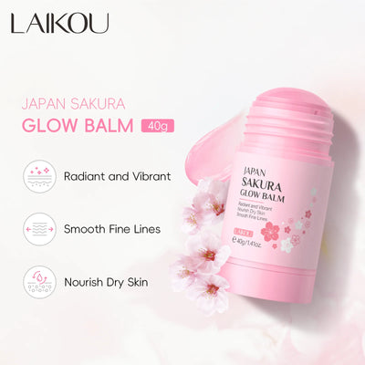 Sakura Solid Face Mask Stick Deep Cleaning Green Tea Facial Mask Reduces Blackhead Pores Oil Control Moisturizing Mud Mask 40g