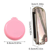 Traveling Small Size Hair Comb With Folding Mirror Portable Massage Folding Comb Women Girl Hair Brush With Mirror Styling Tools