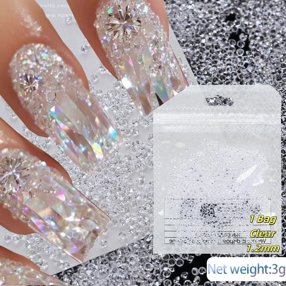 1Box Rainbow Mermaid Tears Nail Art Charms Macaron Bubble Beads Nail Art for Summer Aurora Half Spherical Glass Nail Decorations