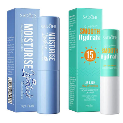 SADOER Hyaluronic Acid Lipstick Lips Skincare Nourishing Brightening Moisturizing Lip Balm Lips Skin Care Products