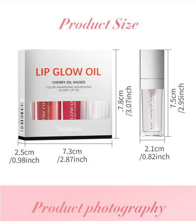 Crystal Jelly Moisturizing Lip Oil Set Plumping Lip Gloss Makeup Sexy Plump Lip Glow Oil Tinted Lip Plumper Set