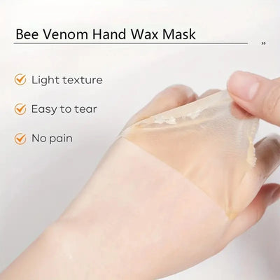 60g Bee Venom Chamomile Hand Mask, Natural Plant Ingredients, Physical Exfoliation, Heavy Hands and Feet, Delicate, Smooth, Moisturizing and Translucent, Suitable for Hands and Feet