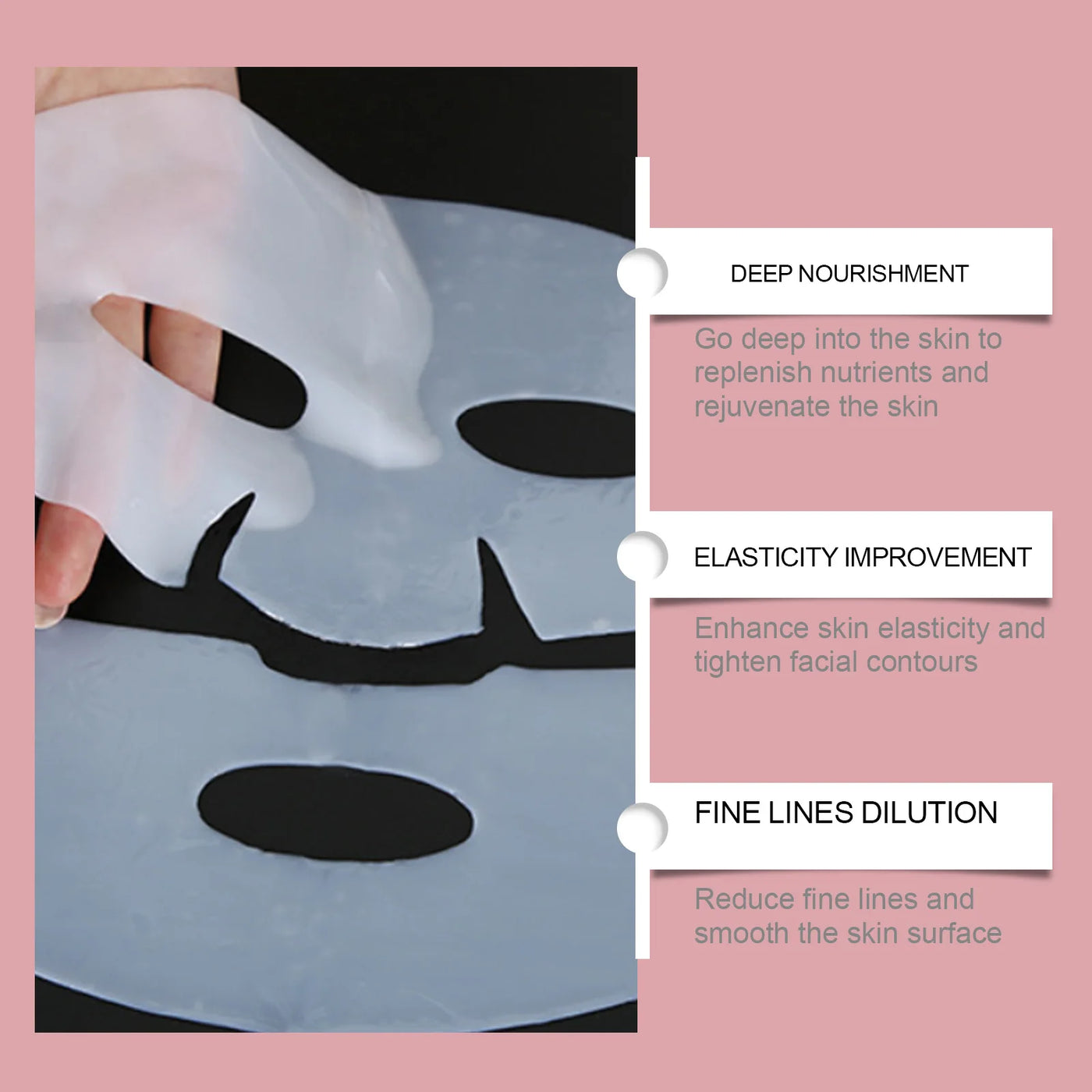 10/5/3pcs Bio Collagen Face Mask Shrink Pores Deep Hydrating Overnight Mask Moisturizing Refreshing Brightening Face Skin Care
