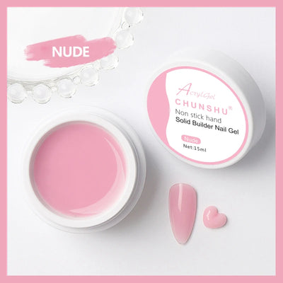 CHUNSHU Solid Jelly Extension Nail Gel Polish 15g Poly Builder Construction Gel For Nails Extend Semi Permanent UV White Varnish