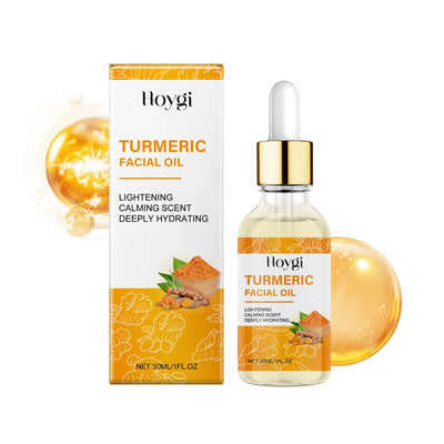 Turmeric Facial Essence Oil Nourishing Brightening Fade Dark Spot Skin Care Smoothing Firming Glowing Complexion Moisturizing