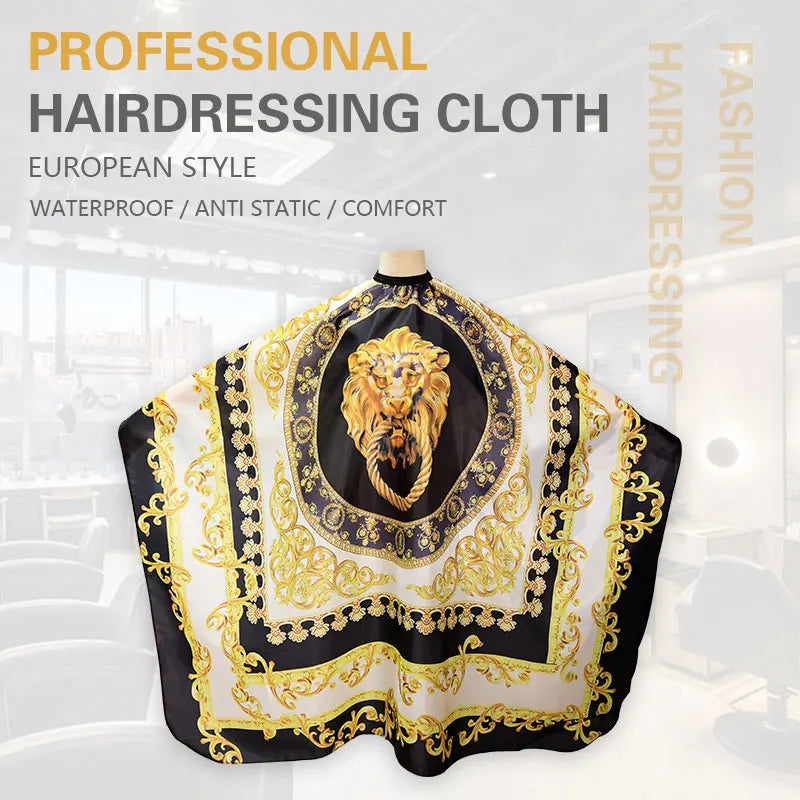 Professional Hairdressing Hairdresser Cloth Lion Pattern Gown Barber Waterproof Hairdresser Apron Haircut capes Accessories