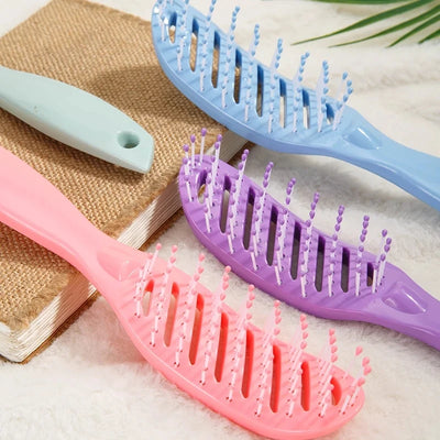 1PCS Small Detangling Wide Teeth Comb Hollow Out Comb for Hair Scalp Massage Anti-static Hairbrush Wet Brush for Salon Hairdress