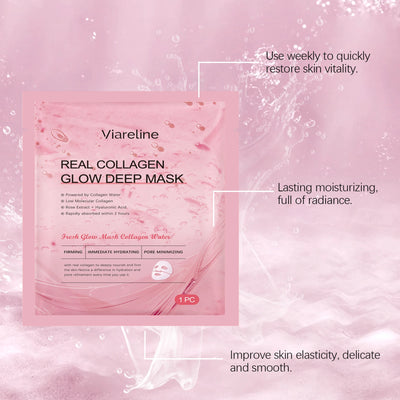 Collagen Hydrating Face Mask Pore Minimizing Anti Wrinkle Lift Firm Elasticity Enhancing Brightening Hyaluronic Acid Sheet Masks