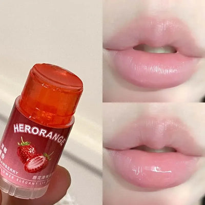 Peach Lychee Fruity Lip Balm Moisturizing Anti-Dry Anti Crack Clear Crystal Lip Balm Lip Care Mini Cute Jelly Lipstick Skin Care