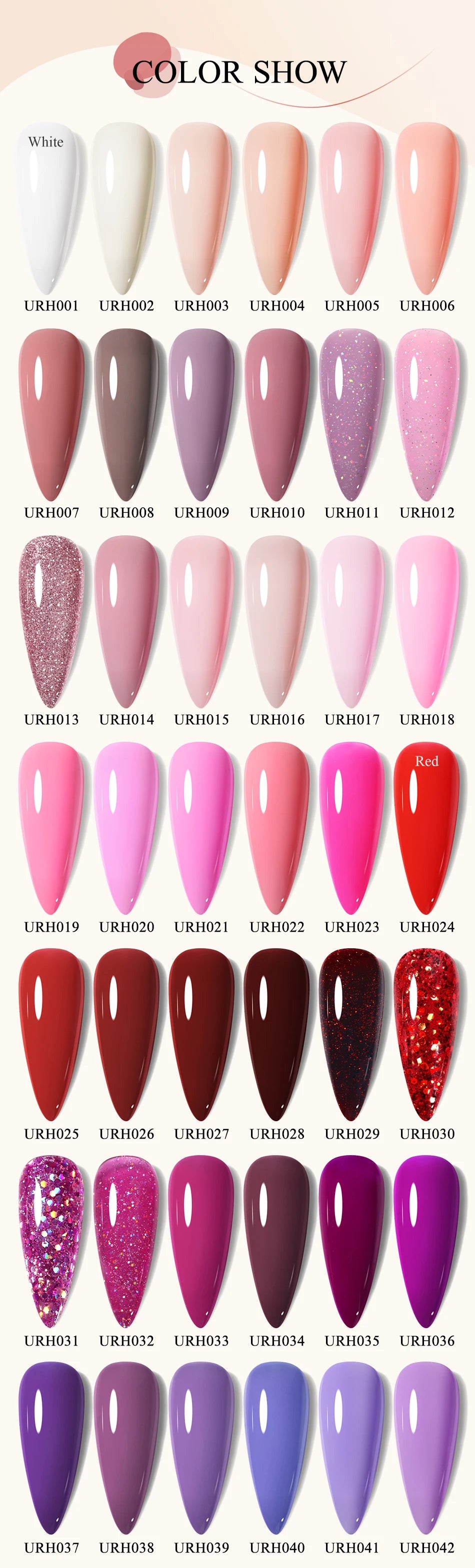 UR SUGAR 7ml Nude Pink Color Nail Gel Polish Semi Permanent Soak Off UV DIY Nail Art Gel Long Lasting Design Manicure Supplies