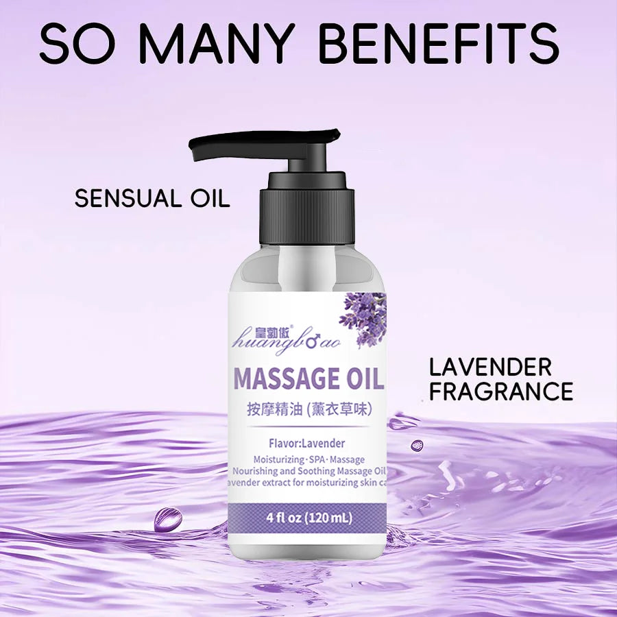 Lavender Massage Oil for Calming, Soothing and Relaxing Muscles Massage Oil for Massage Ideal Body Oil for Skin Moisturizing