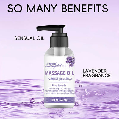 Lavender Massage Oil for Calming, Soothing and Relaxing Muscles Massage Oil for Massage Ideal Body Oil for Skin Moisturizing